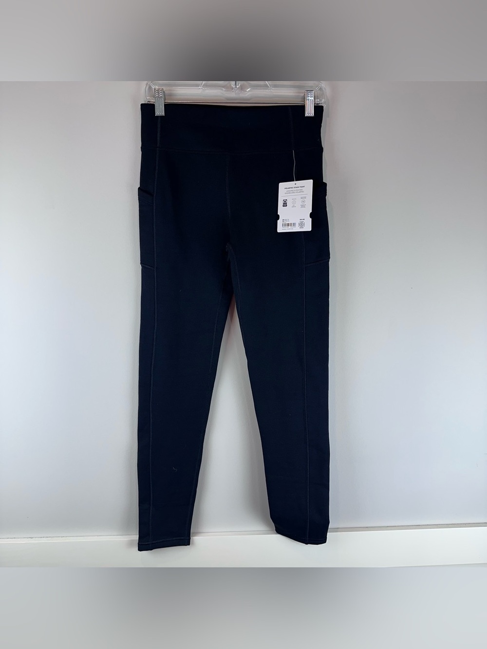 NEW Athleta Girl Black Athletic Athleisure Preppy Polartec Stash Tights XXL 16